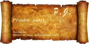 Pruska Judit névjegykártya